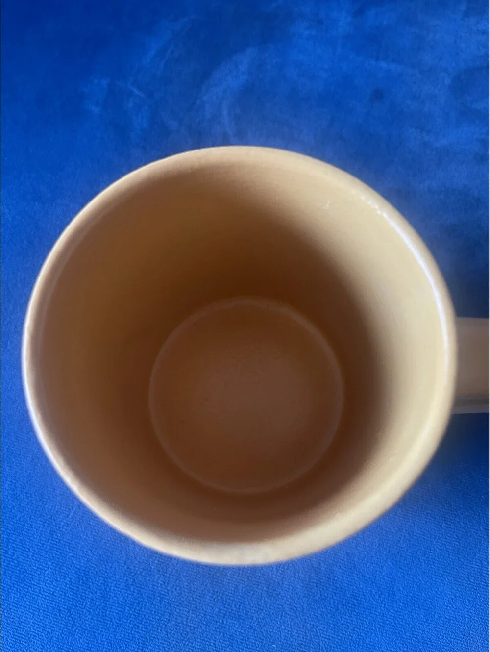 Place & Time Coffee Mug Yellow This Is My Happy Place Handle Large Speckled EUC